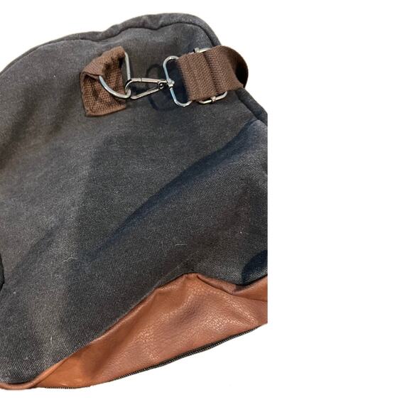 Heavy Canvas Brown Duffel Bag  20"x10"x8" - Picture 6 of 6